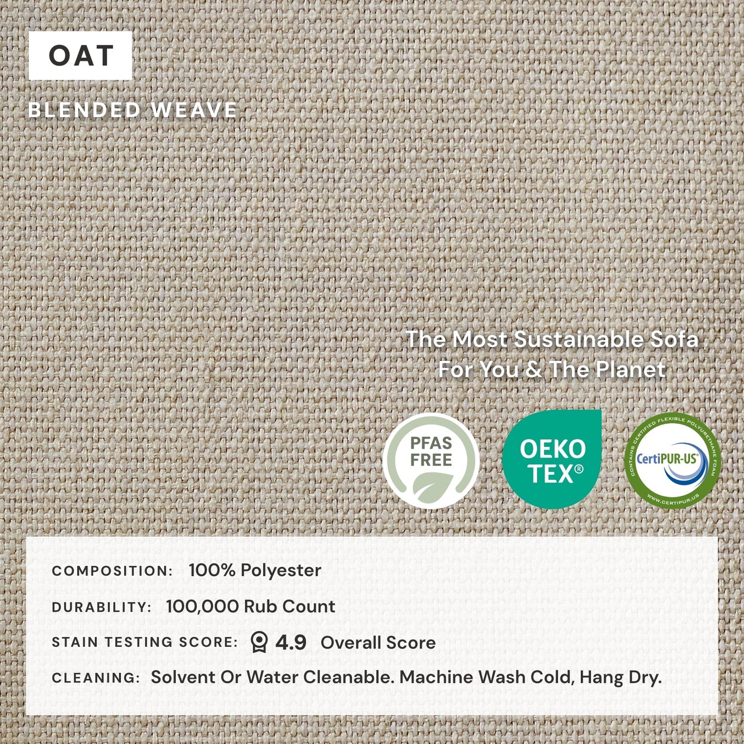 Modular Washable 8-Seater Open-Ends U-Sectional in Oat | Deluxe+ Seat | Cloud Pillow